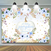 Lofaris Little Pumpkin On His Way Halloween Baby Shower Backdrop